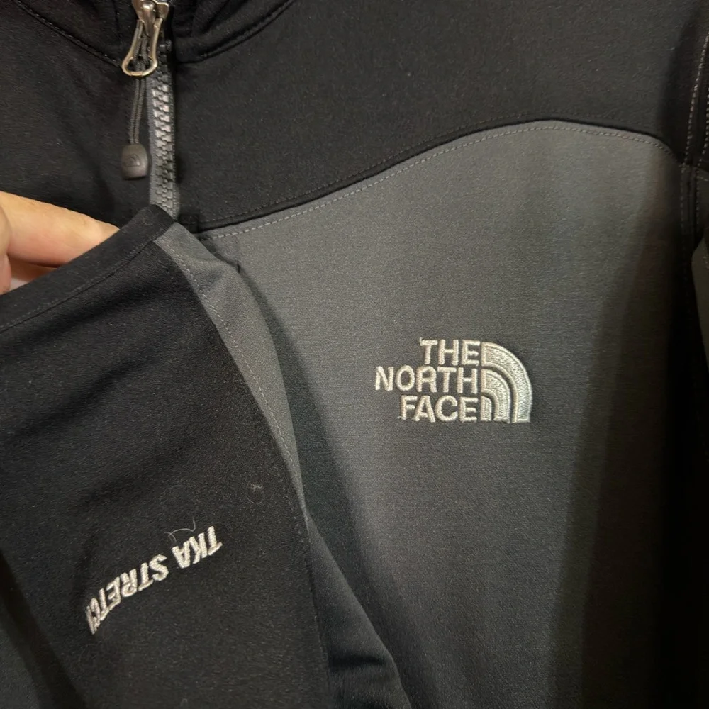 The North Face Men's Apex Bionic Soft Shell 2 Tone Gray Black Jacke Sz M‎ EUC